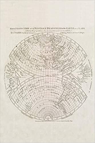 1776 Projection of the Western Hemisphere of the Earth on a Plane - A Poetose Notebook / Journal / Diary (50 pages/25 sheets) (Poetose Notebooks)
