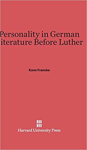 Personality in German Literature Before Luther indir