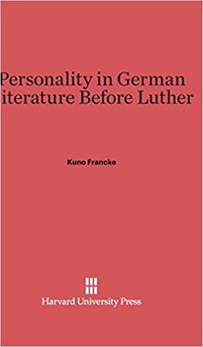 Personality in German Literature Before Luther