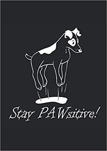 Hüpfender Hund - Stay PAWsitive Hundeliebhaber Geschenk: Notizbuch | Notebook | Punktiert, DIN A4 (21x29.7 cm), 120 Seiten, creme-farbenes Papier, glänzendes Cover indir