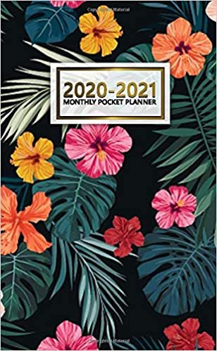 2020-2021 Monthly Pocket Planner: 2 Year Pocket Monthly Organizer & Calendar | Cute Two-Year (24 months) Agenda With Phone Book, Password Log and Notebook | Pretty Hibiscus & Tropical Floral Print indir