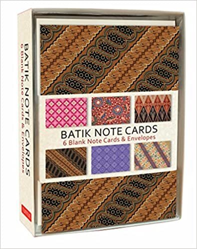 Batik Designs: 6 Blank Note Cards & Envelopes (6 x 4 inch cards in a box)