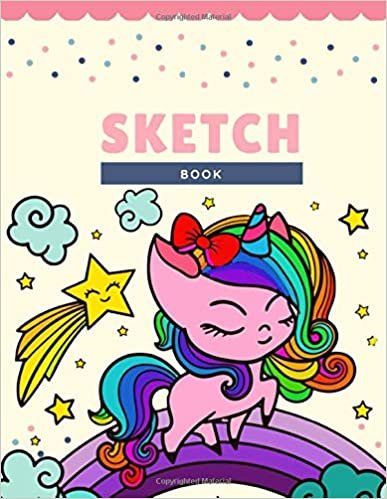Sketch book: Colorful unicorn ,Personalized sketchbook have 110 pages and size 8.5" x 11" in. Blank paper to fill in drawing idea ,Sketching, Drawing and Creative Doodling (Book9)