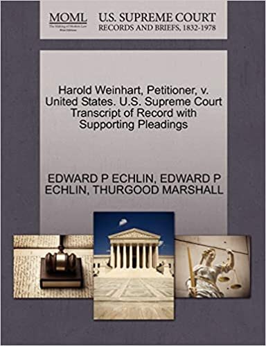Harold Weinhart, Petitioner, V. United States. U.S. Supreme Court Transcript of Record with Supporting Pleadings