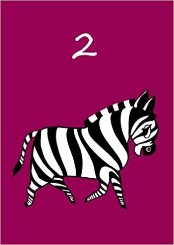 Malbuch / Tagebuch / Notizbuch - Zahlen - 2 - zwei: A4 - blanko - Zebra