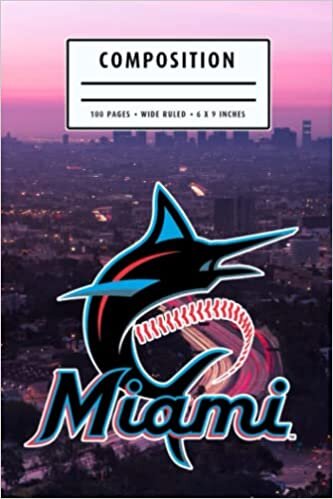 Composition : Miami Marlins Notebook- To My Baseball Son , To My Baseball Dad - Baseball Notebook #21