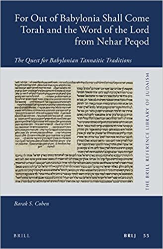 For Out of Babylonia Shall Come Torah and the Word of the Lord from Nehar Peqod (Brill Reference Library of Judaism.)