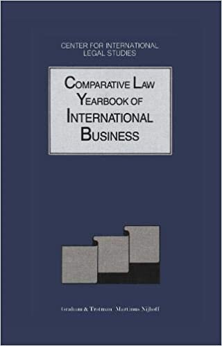 Comparative Law Yearbook of International Business 1990: v. 12, 1990 (Comparative Law Yearbook Series Set)