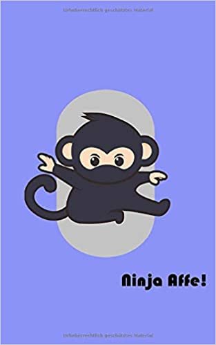 Ninja Affe!: Notizbuch für Kinder mit 100 Seiten zum Ausfüllen,Einkleben,Schreiben,Zeichnen und Ausmalen