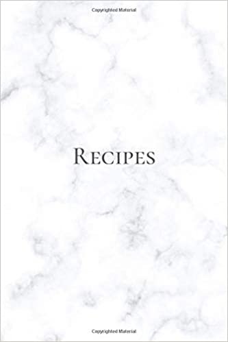 Recipes: Minimalist Notebook, Unlined Notebook, Notebook For Recipes (110 Pages, Blank, 6 x 9)