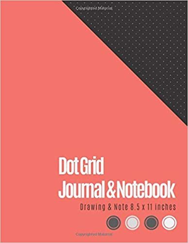Dot Grid Journal 8.5 X 11: Dotted Graph Notebooks (Living Coral Red Cover) - Dot Grid Paper Large (8.5 x 11 inches), A4 100 Pages - Bullet Dot Grid ... - Engineer Drawing & Sketching, Note Taking.
