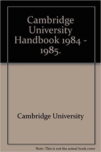 Cambridge University Handbook 1984–85 indir