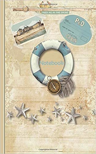 Notebook: Dot Grid Bullet Journal - Small (5x8 inch) with 50 Numbered Pages - Soft Matte Cover - Nautical Sea Ocean Beach
