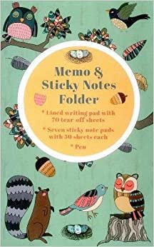 Memo & Sticky Notes Folder: Woodland Creatures: Small Folder Containing 7 Sticky Notepads, a Tear-Off Lined Writing Pad, and Gel Pen