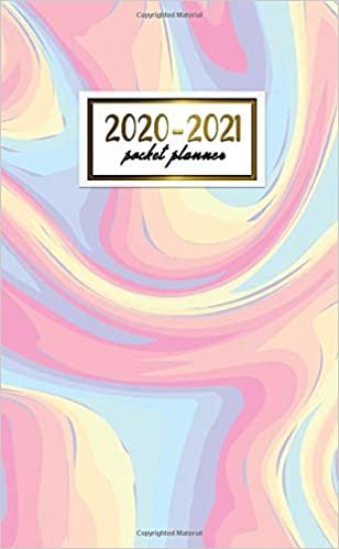 2020-2021 Pocket Planner: 2 Year Pocket Monthly Organizer & Calendar | Cute Two-Year (24 months) Agenda With Phone Book, Password Log and Notebook | Pretty Rainbow Acrylic Pattern