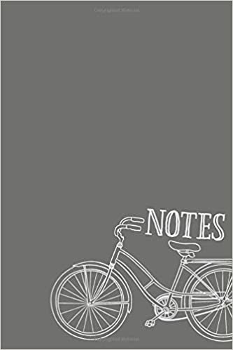 Notes: 6x9 Lined Writing Notebook Journal, 120 Pages – Charcoal Gray with Bicycle (Biking Journals for Women, Band 3)
