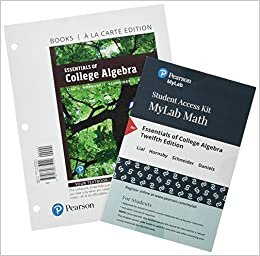 Essentials of College Algebra, Books a la Carte Edition, Plus Mylab Math with Pearson Etext -- 24-Month Access Card Package indir