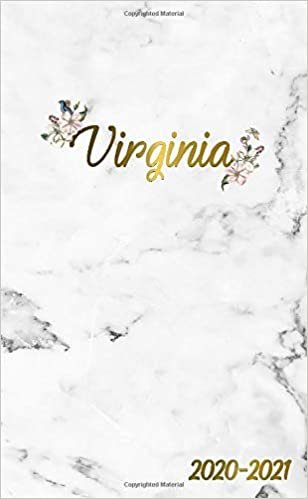 ia 2020-2021: 2 Year Monthly Pocket Planner & Organizer with Phone Book, Password Log and Notes | 24 Months Agenda & Calendar | Marble & Gold Floral Personal Name Gift for Girls and Women indir