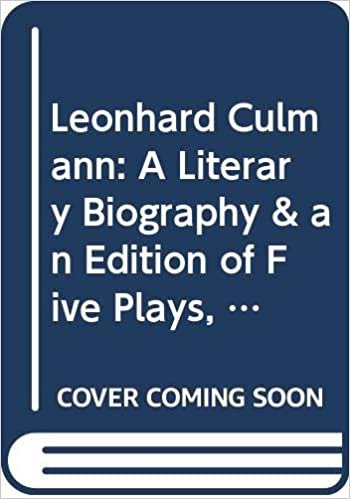 Leonhard Culmann: A Literary Biography & an Edition of Five Plays, As a Contribution to the Study of Drama in the Age of the Reformation (Bibliotheca Humanistica & Reformatorica)