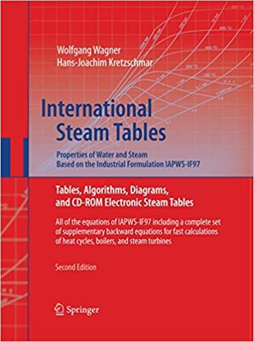 International Steam Tables - Properties of Water and Steam based on the Industrial Formulation IAPWS-IF97: Tables, Algorithms, Diagrams, and CD-ROM ... of heat cycles, boilers, and steam turbines