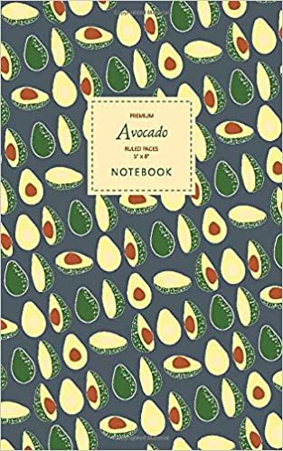 Avocado Notebook - Ruled Pages - 5x8 - Premium: (Winter Edition) Fun notebook 96 ruled/lined pages (5x8 inches / 12.7x20.3cm / Junior Legal Pad / Nearly A5)