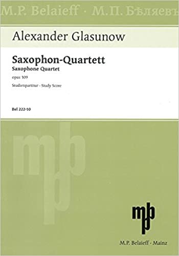 Saxophon Quartett B-Dur: op. 109. 4 Saxophone (SATBar). Studienpartitur.