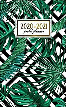 2020-2021 Pocket Planner: Nifty Two-Year (24 Months) Monthly Pocket Planner and Agenda | 2 Year Organizer with Phone Book, Password Log & Notebook | Cute Palm Leaf & Geometric Print