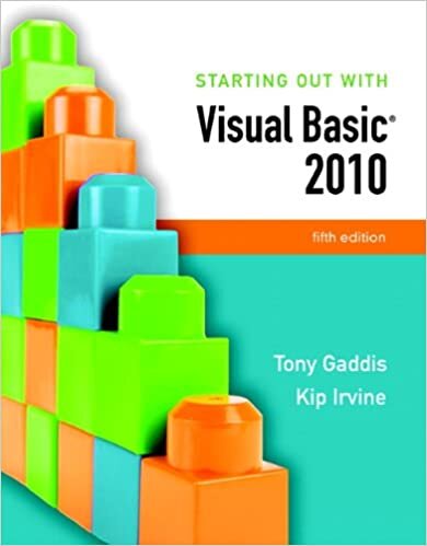Starting Out With Visual Basic 2010: United States Edition