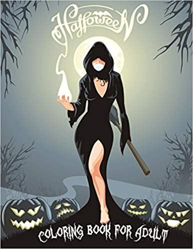 Halloween Coloring Book For Adults: Halloween Coloring Book for Adults Relaxation ,Large Print