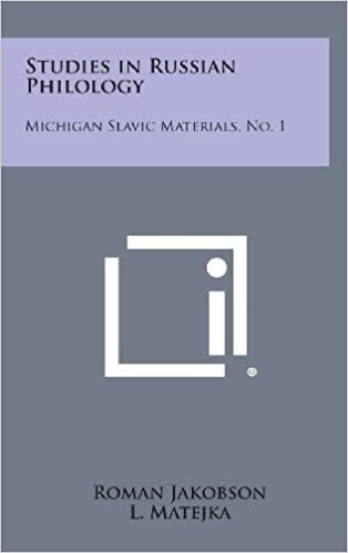 Studies in Russian Philology: Michigan Slavic Materials, No. 1