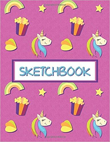 BLANK SKETCHBOOK FOR GIRLS UNICORN: Draw and Create Your Own Comic Book: 8.5 x 11 with 120 Pages Journal Notebook comic panel for artists of all levels (Blank Comic Books) indir