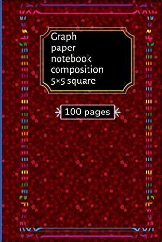 Graph paper notebook composition 5×5 square: 100 pages hard cover