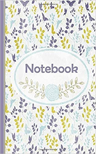 Notebook: Blank Journal - Small (5x8 inch) with 50 Numbered Pages - Soft Matte Cover - Floral Vintage Lavender