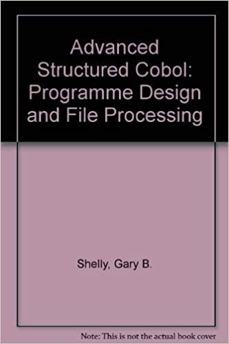 Advanced Structured Cobol: Programme Design and File Processing