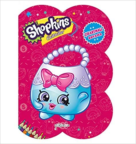 Shopkins Cicibiciler - Koyu Pembe Çıkartmalı Boyama indir