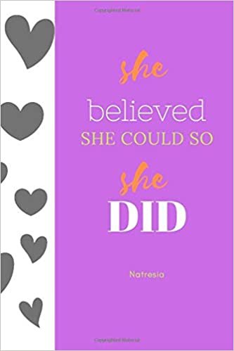 She believed she could so she did: Motivational Notebook, Journal, Diary (110 Pages, Blank, 6 x 9)