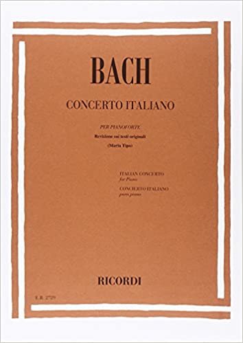 Concerto Italiano Bwv 971 Piano