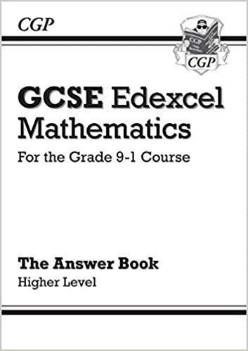 GCSE Maths Edexcel Answers for Workbook: Higher - for the Grade 9-1 Course (CGP GCSE Maths 9-1 Revision) indir