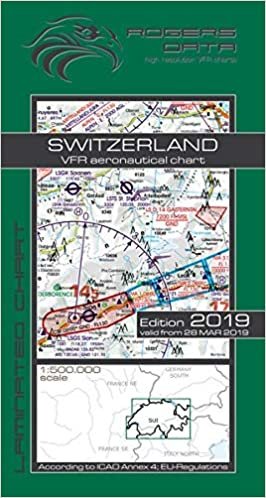 Switzerland Rogers Data VFR Luftfahrtkarte 500k: Schweiz VFR Luftfahrtkarte – ICAO Karte, Maßstab 1:500.000 indir