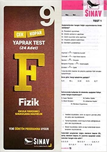 Sınav 9. Sınıf Fizik Çek Kopar Yaprak Test