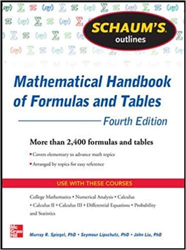 Mathematical Handbook of Formulas and Tables (Schaum's Outlines) indir