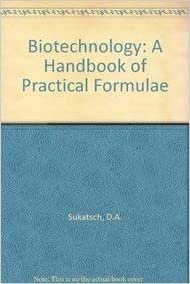 Biotechnology: A Handbook of Practical Formulae