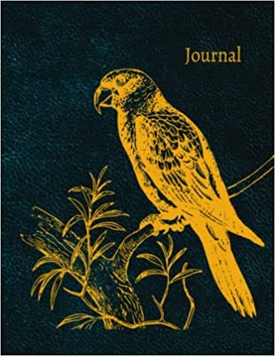 Parrot Journal: Blue and Gold Bird Journal | Large Journal | Notebook | 170 Lined Journal Pages | "8.5x11" in size | Great for Writing or Journaling