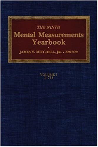 The Ninth Mental Measurements Yearbook - 2 Volume Set indir