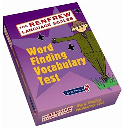 Word Finding Vocabulary Test Revised Edition (The Renfrew Language Scales)