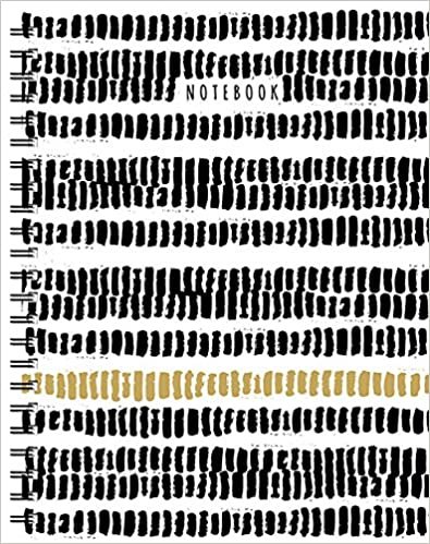 Zwart-wit-goud spiraalboek groot (lijnen) / Noir-blanc-or grand carnet à spirale (ligné): Notebook (COUVERTURE NOIR BLANC OR) indir