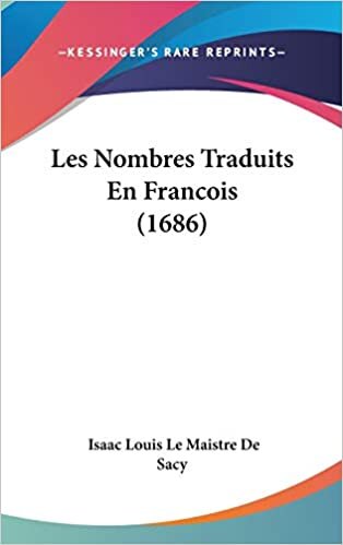 Les Nombres Traduits En Francois (1686)