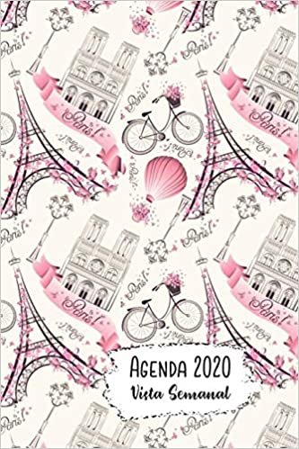 Agenda 2020 Vista Semanal: 12 Meses Programacion Semanal Calendario en Espanol Diseno Paris in Rosa indir