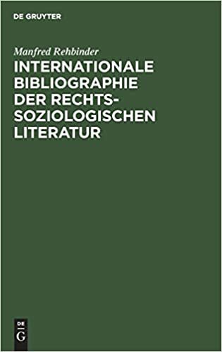 Internationale Bibliographie Der Rechtssoziologischen Literatur indir