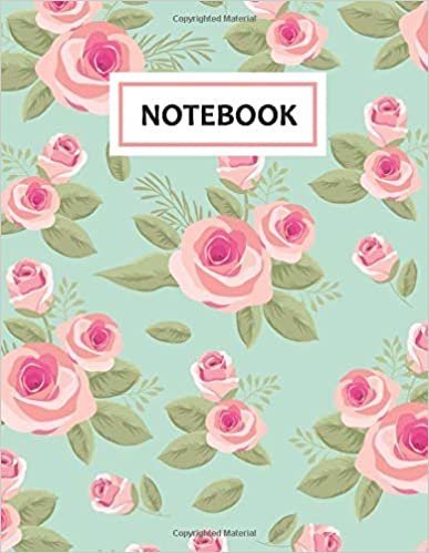 Notebook: Pink Rose Bloom (8.5 x 11 Inches) indir